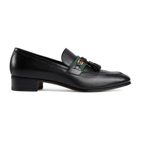 gucci loafer with web and interlocking g|Gucci g-locking loafers.